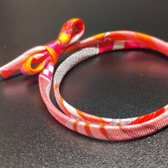 HERMES Twilly Silk spaghetti wrap bracelet 23” | Accessory - Picture 6 of 6